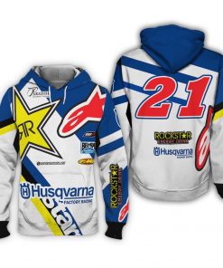 Rockstar Energy Husqvarna Shirt Hoodie Racing Uniform Clothes Motocross Sweatshirt Zip Hoodie Sweatpant