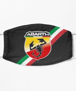 Abarth Carbon Fiber Italy Stripes Logo Face Mask, Cloth Mask