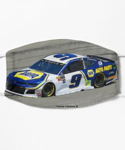 Chase Elliott racing in his Chevy Face Mask, Cloth Mask