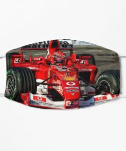 Michael Schumacher in his 2004 F1 car Face Mask, Cloth Mask