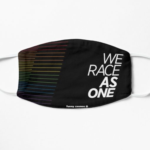 We Race Together (rainbow split) Flat Mask, Face Mask, Cloth Mask