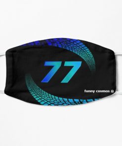 77 Ice Blue – Black Face Mask, Cloth Mask