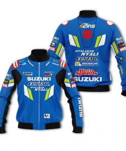 Alex Rins Bomber Jacket Suzuki Ecstar Motogp Suzuki Ecstar, Nyalanka Nyali, Nolan, Motospeeds, Michelin Bomber Jacket