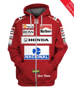 Ayrton Senna Hoodie Mclaren Grand Prix Sweater Tag Heuer, Nacional, Omp, Boss Men'S Fashion, Marlboro, Honda, Shell Personalized Hoodie