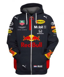 Max Verstappen 2021 F1 Wins Hoodie Aston Martin Sweater Tag Heuer, Red Bull, Mobil 1, Honda, Aston Martin